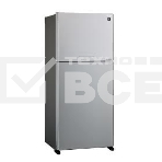 Холодильник Sharp SJ-XG55PMSL серебристый двухкамерный 394/162 л морозилка сверху, фото 1