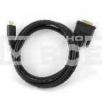 Кабель HDMI-DVI Cablexpert CC-HDMI-DVI-6, 19M/19M, single link, медь, позол.разъемы, экран, 1.8м, черный, пакет, фото4