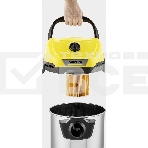 Строительный пылесос Karcher WD 3 S V-17/4/20 желтый, 1000 Вт, уборка сухая/сбор воды, пылесборник мешок/контейнер, 17 л, фото2