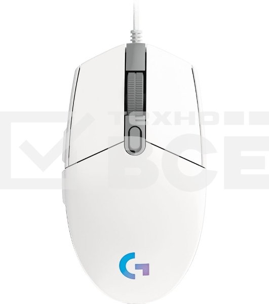 Мышь проводная Logitech G102 LIGHTSYNC белый, 8000 dpi, USB, кнопки - 6