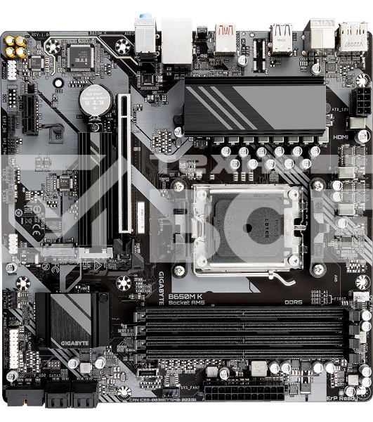 Материнская плата Gigabyte B650M K Socket AM5 AMD B650 4xDDR5 mATX AC`97 8ch(7.1) 2.5Gg RAID+HDMI