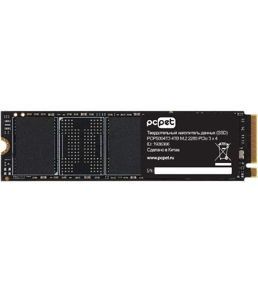 Накопитель SSD PC Pet PCI-E 3.0 x4 4Tb PCPS004T3 M.2 2280 OEM