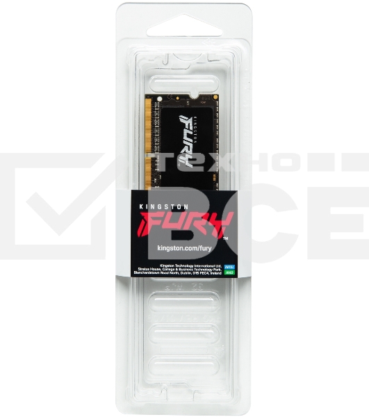 Оперативная память Kingston Fury Impact, DDR4, 16GB (1x16GB), 3200MHz, CL20