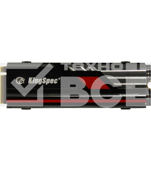 Накопитель SSD KingSpec XG7000-2TB PRO, 2Tb, M.2 2280, PCIe 4.0 x4, NVMe, R/W 7400/6600, с радиатором
