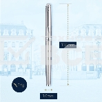 Ручка перьевая Waterman Hemisphere (CWS0920410) Steel CT F сталь нержавеющая подар.кор., фото4
