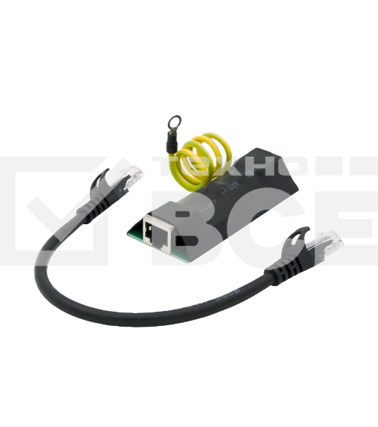Бескорпусное устройство грозозащиты линий Ethernet + PoE на 1 канал (УЗИП). Класс II. Защищает PoE оборудование, подключенное к линиям Ethernet от наведенного напряжения высоких энергий. Скорость передачи данных: 10/100/1000 Мбит/c. Стандарты PoE: IEEE802