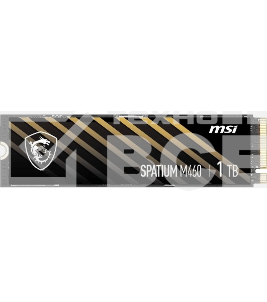 Накопитель SSD MSI SPATIUM M460, 1Tb, M.2 2280, PCIe 4.0 x4, NVMe, R/W 5000/4500