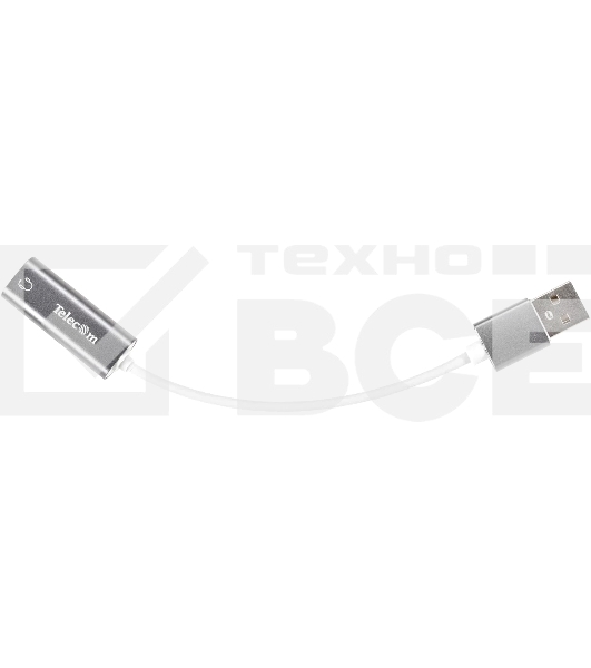 Переходник аудио USB2.0(M)-->3.5мм F (гнездо) Telecom  0.1м