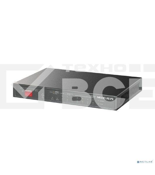 Kоммутатор 10-портовый гигабитный настольный Mercusys MS110GMP с 8 портами PoE+