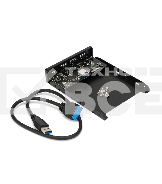 Планка USB 3.0 на переднюю панель 3.5' Gembird, FP3.5-USB3-3A1C, 3xUSB-A 3.0 + 1xType-C