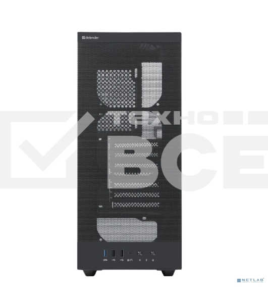 Компьютерный корпус Defender RaptorX черный, ATX, USB3.0, w/o fans