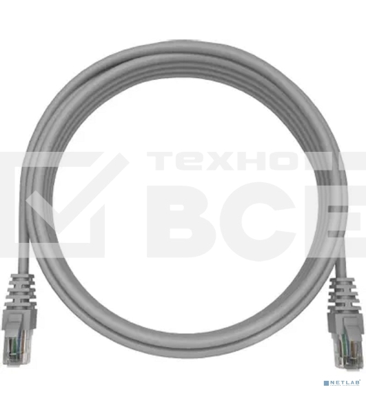 Патч-корд NTSS NTSS-PC-UTP-RJ45-5e-2.0-LSZH-GY NTSS-PC-UTP-RJ45-5E-2.0-LSZH UTP RJ-45 вил.-вилка RJ-45 cat.5e 2м серый LSZH (уп.:1шт) 26AWG