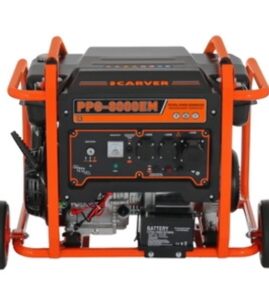 Электрогенератор бензиновый Carver PPG-8000ЕM, 6.5 кВт, 74 дБ, 89 кг