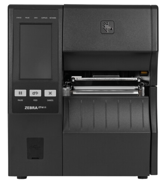 Принтер этикеток термотрансферный коммерческий Zebra TT ZT411 203 dpi, 356 мм/сек, USB, RS-232, Ethernet, USB Host, Bluetooth, серый/черный