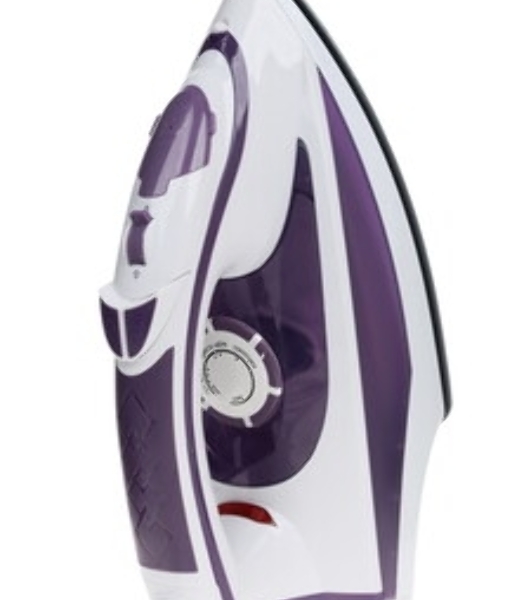 Утюг Delta LUX DL-352 белый с фиолетовым, 2200 Вт, 30 г/мин, 140 г/мин, 300 мл