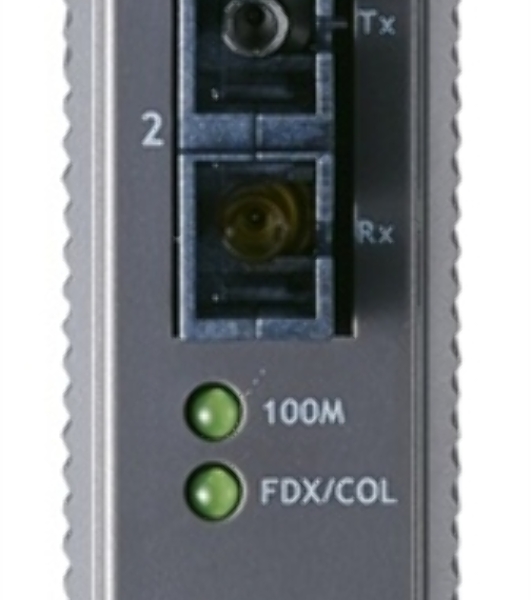 Промышленный конвертер MOXA Ethernet 10/100BaseTX в 100BaseFX (многомодовое оптоволокно, разъем ST, 1300 нм), в пластиковом корпусе, -10...+60С