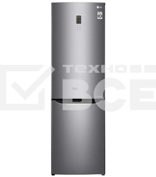 Холодильник LG GA-B419SLGL графит двухкамерный 223/79л морозилка снизу, No Frost