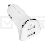 Автомобильная зарядка (от прикуривателя) 2USB 2.4A для Apple 8-pin More choice AC22i, белый, фото2