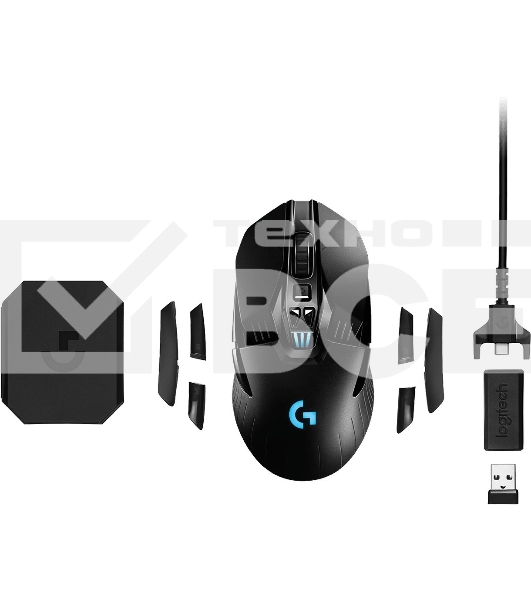Мышь беспроводная Logitech G903 LIGHTSPEED черный, 25600 dpi, радиоканал, USB, кнопки - 11