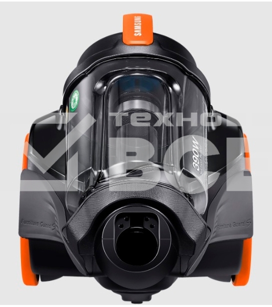 Пылесос Samsung VC15K4136VL/EV черный/оранжевый, 390/1500 Вт, уборка сухая, пылесборник контейнер 1.3 л