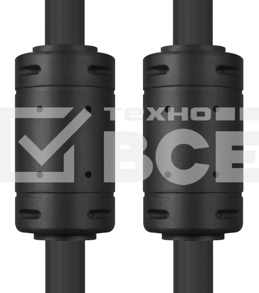 Кабель Greenconnect SVGA 7.0м чёрный, позолоченные контакты, ферритовые кольца, OD8.0mm. 15M / 15M Premium GCR-VM2VM2-7.0m, 28/28 AWG, двойной экран