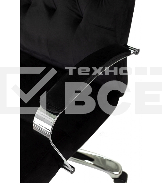 Кресло руководителя Бюрократ T-9928SL Fabric черный Italia Black, крестов. металл хром