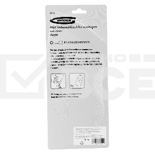 Набор ключей имбусовых Gross 16403 HEX, 1,5–10 мм, S2, 9 шт., удлиненные с шаром, сатинированные