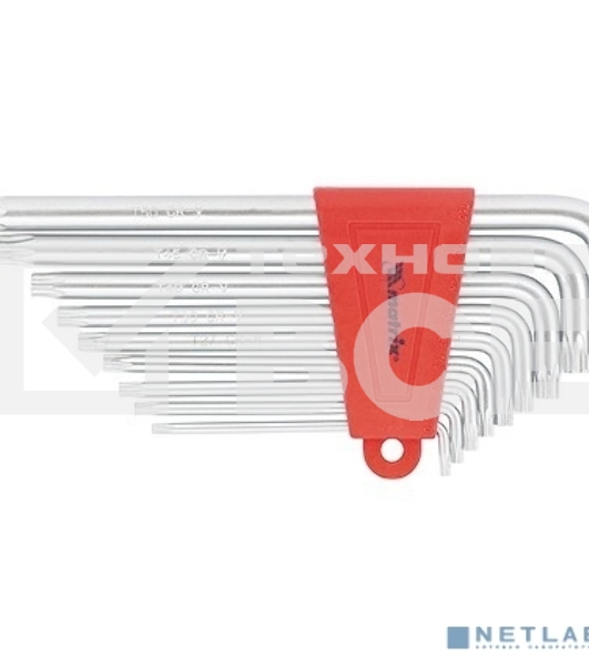 Набор ключей MATRIX имбусовых TORX, 9 шт: T10-T50, CrV, удлиненные, сатин. MATRIX 12306
