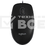 Мышь проводная Logitech B100 черный, 1000 dpi, USB, кнопки - 3, фото12