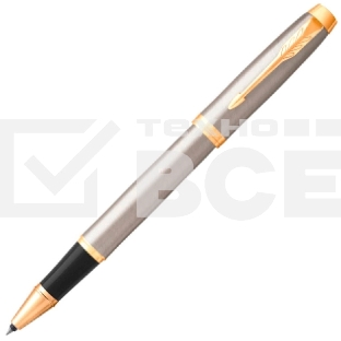 Ручка роллер Parker IM Core T321 (CW1931663) Brushed Metal GT F черн. черн. подар.кор.