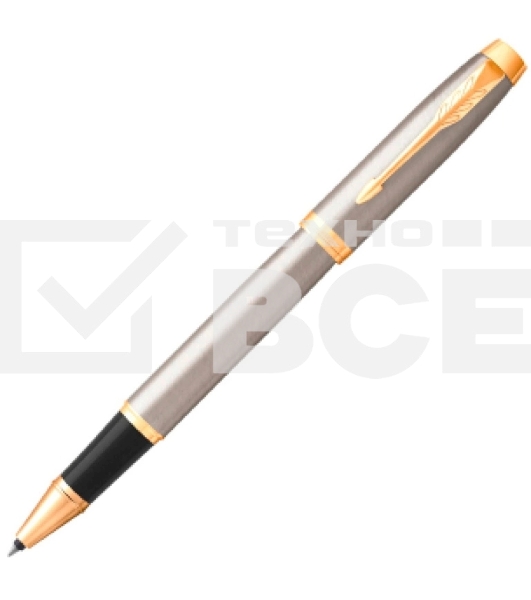 Ручка роллер Parker IM Core T321 (CW1931663) Brushed Metal GT F черн. черн. подар.кор.