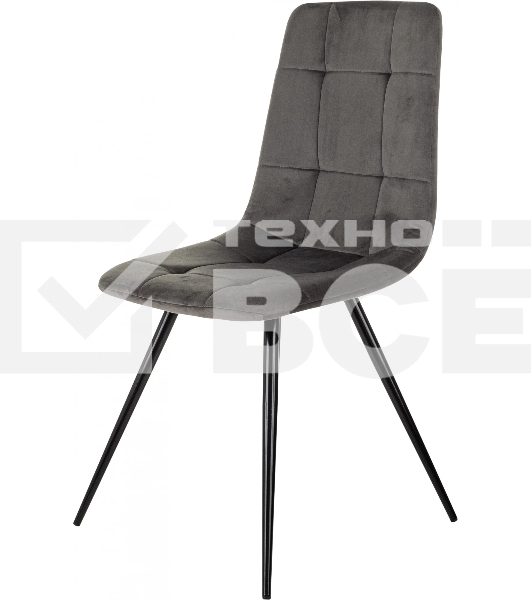 Стул для дома Бюрократ CH-K1_2 комплект 2 шт т. серый Holland 18 металл черный на ножках (CH-K1_1/HL18_2)