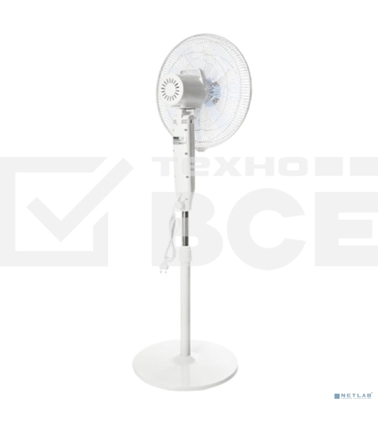 Вентилятор напольный DUX 7 лопастей, д/у управление, 50Вт белый 60-0221