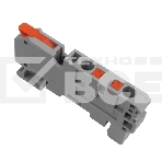 Клемма СМК Rexant 222-421-PT-4 3 вывода рычаг-push-in на DIN-рейку (0,5-4 мм²) серый (40 шт/уп), фото 1