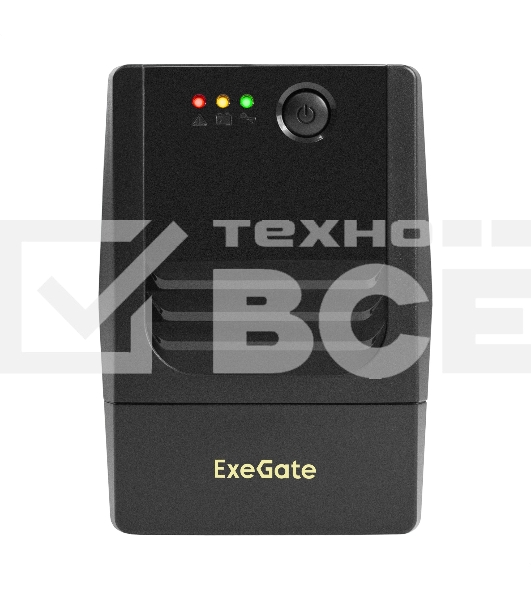 Источник бесперебойного питания ExeGate Power NB-450.LED.AVR.2SH (450VA/270W, LED, AVR, 2*Schuko, батарея 12V 4.5Ah, черный)