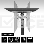 Крепление настенное ExeGate EWM1-3410-01G (кронштейн для одного монитора 13'-34', газовая пружина, VESA 75x75, 100x100, нагрузка 2-10 кг, наклон -90°/+90°, вращение 360°, черный), фото6