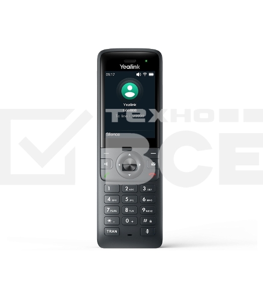 Беспроводной Wi-Fi SIP-телефон Yealink AX83H, экран 2.4', Wi-Fi 6, виброоповещение, Bluetooth, 3.5мм, Type-C, SNC, звук HD (AX83H)