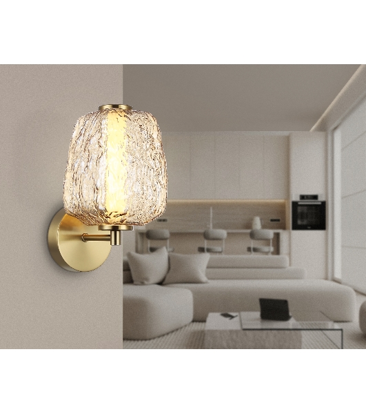Настенный светодиодный светильник Ambrella light LH30108 SB/TI бронза/янтарь 8W 3000K 140*190*285