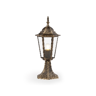 Светильник Ambrella light ST2025 GD/BK/CL золото/черный/прозрачный IP54 E27 max 40W D150*400