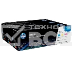 Картридж лазерный комплект HP CF373AM голубой/пурпурный/желтый для CLJ CP1215/1515 3 х 1400стр., фото 1