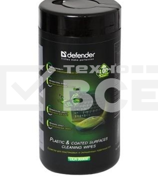 Чистящие салфетки Defender ECO для поверхностей офисной техники, (не применять для ЖК- экранов!) / туба/ 100 шт / Россия