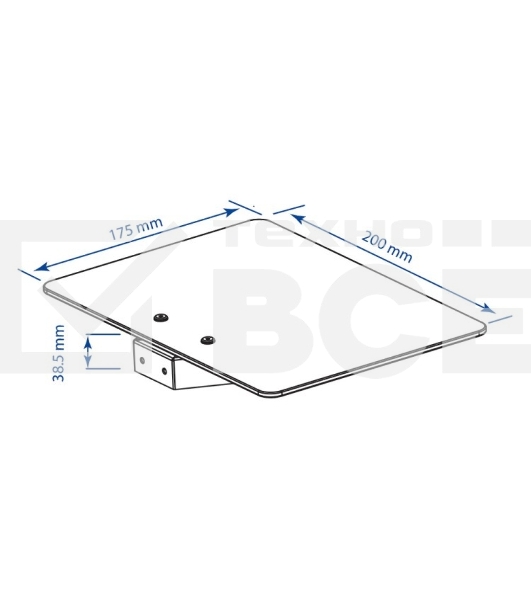 Кронштейн-подставка для DVD и AV систем Kromax MICRO-MONO черный макс.5кг настенный