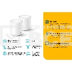Система TP-Link Mesh AX3000 Whole Home Wi-Fi System, Wi-Fi 6, 2402Mbps (4 streams) at 5GHz and 574Mbps (2 streams) at 2.4GHz, 2 Gigabit ports of each unit, support OFDMA, MU-MIMO, 802.11k/v/r seamless roaming, support WPA3, HomecareTM system, easy setup a, фото9