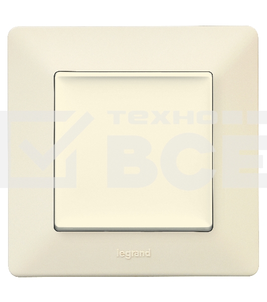 Рамка 'Слоновая кость'. 1-постовая универсальная Valena LIFE