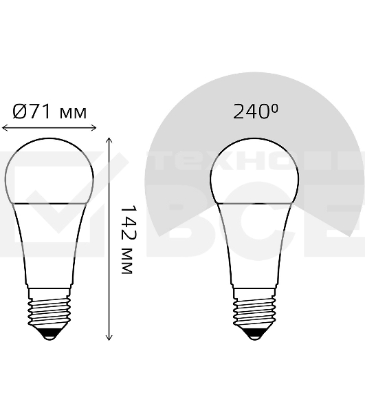 Лампа светодиодная Elementary A67 30Вт E27 4100К Gauss 73229