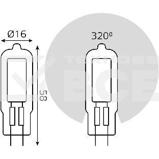 Лампа cветодиодная Gauss LED G4 AC220-240V 4.5W 3000K Glass 1/10/200