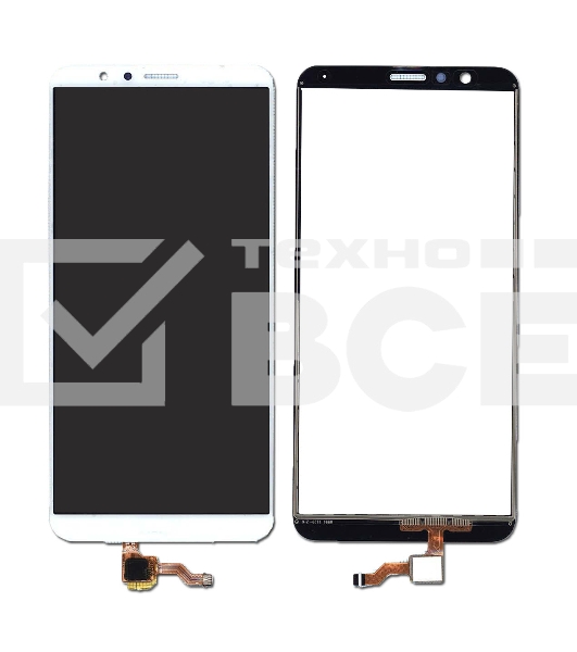 Сенсорное стекло (тачскрин) для Huawei Honor 7X, белое