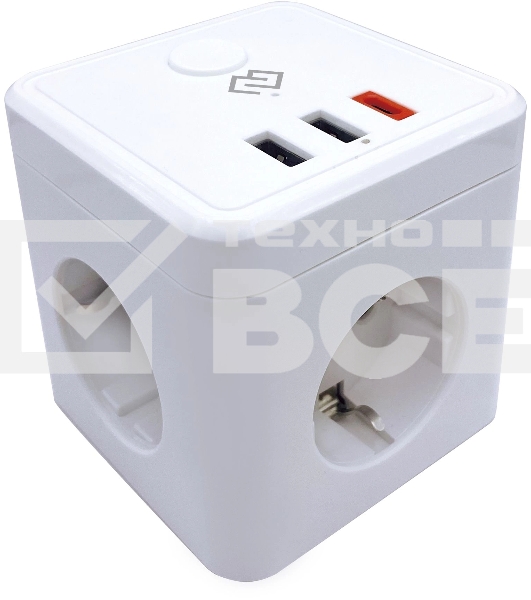 Умная розетка Digma DiPlug Cube 1 EU Wi-Fi белый (DPC13S)