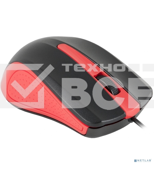 Мышь проводная Acer OMW012 черный/красный, 1200 dpi, USB, кнопки - 3