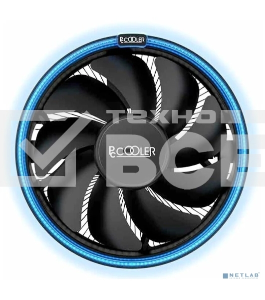 Кулер PCCooler E126MB черный 120мм алюминий 1800rpm 26.5db 4-pin 92W 70мм